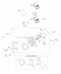 Valve Gasket Set Cylinder Head Valve Covers Diagram and Parts List for 474177-0100-E1  Briggs and Stratton Engine
